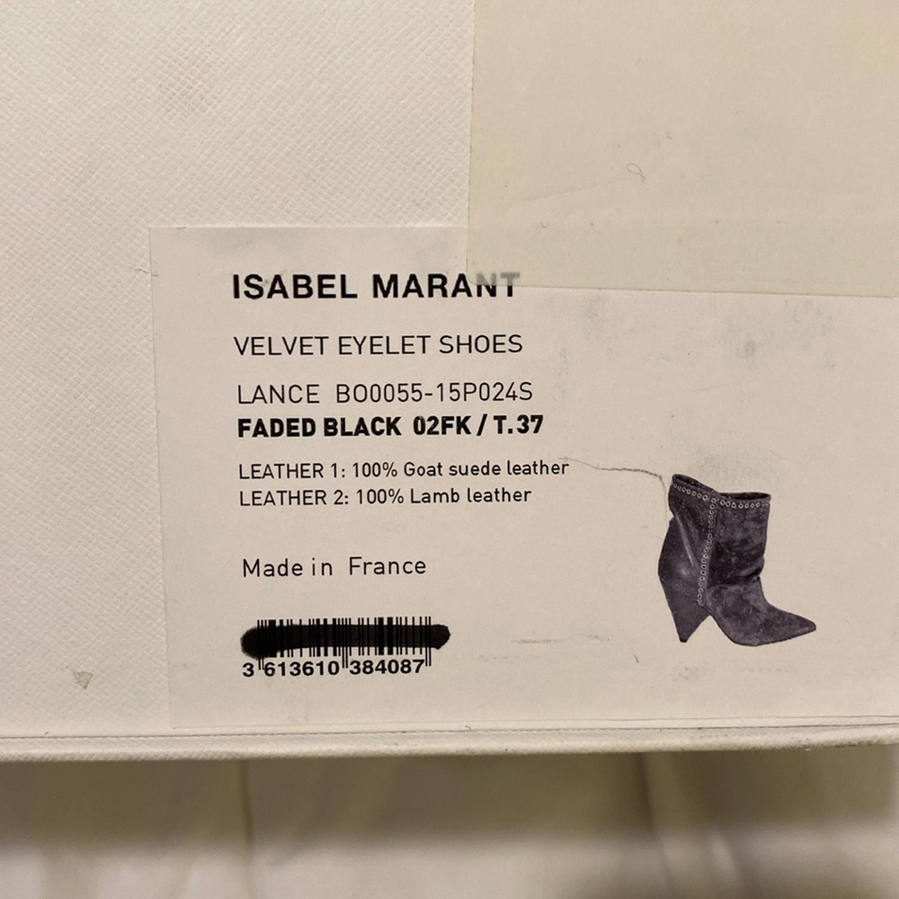 Isabel Marant boots. Black leather and suede. Size 37